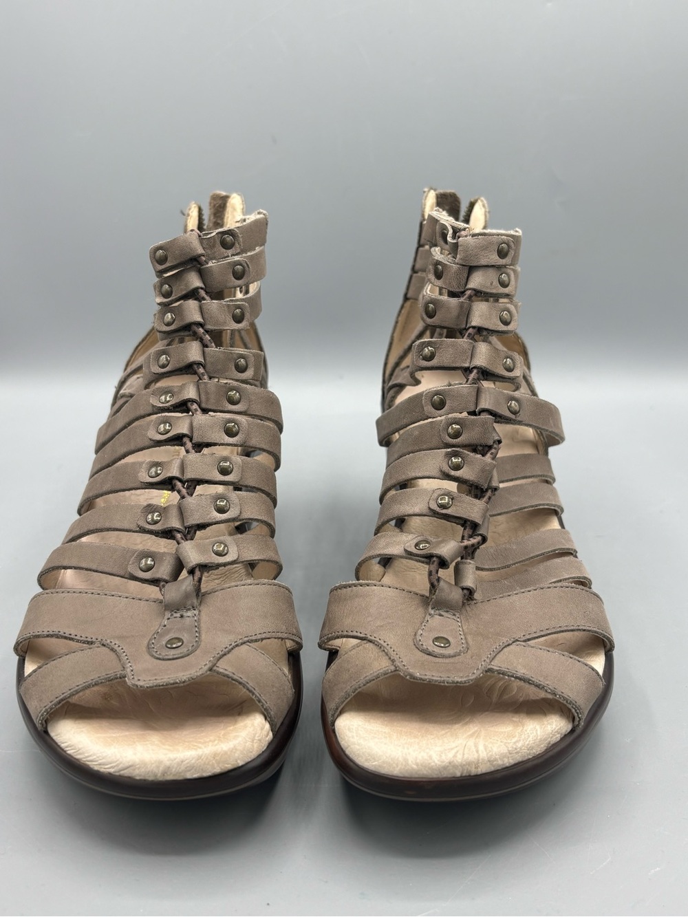 Jambu Taupe Sugar Sport Wedge Design Gladiator Sandals